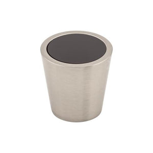 Black Crystal Center Knob ( Brass | Brushed Satin Nickel - Crystal Collection ) | Manufactured Globally