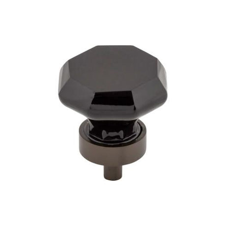 Black Octagon Crystal Knob ( Brass | Oil Rubbed Bronze - Crystal Collection ) | Manufactured Globally