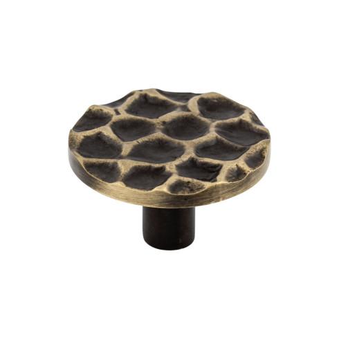 Cobblestone Round Knob ( Brass | Brass Antique - Cobblestone Collection ) | Manufactured Globally