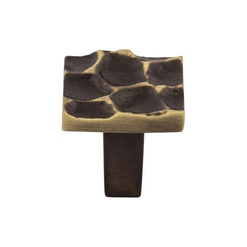 Cobblestone Square Knob ( Brass | Brass Antique - Cobblestone Collection ) | Manufactured Globally