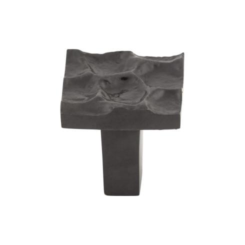 Cobblestone Square Knob ( Brass | Coal Black - Cobblestone Collection ) | Manufactured Globally