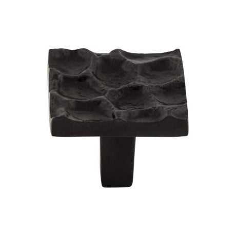 Cobblestone Square Knob ( Brass | Coal Black - Cobblestone Collection ) | Manufactured Globally