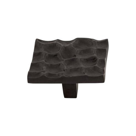 Cobblestone Square Knob ( Brass | Coal Black - Cobblestone Collection ) | Manufactured Globally