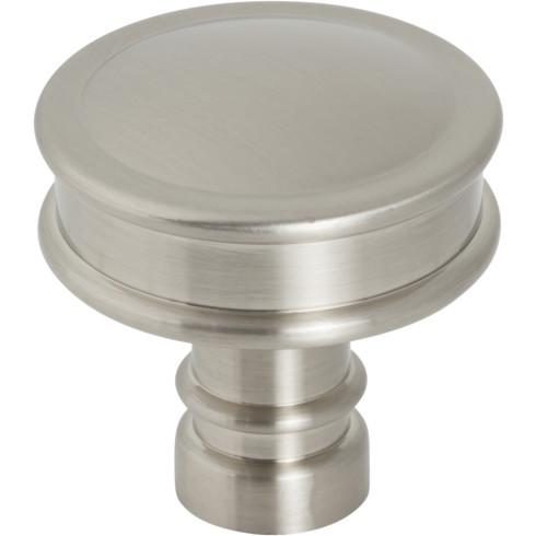 Cranford Knob ( Zinc Alloy | Brushed Satin Nickel - Morris Collection ) | Manufactured Globally