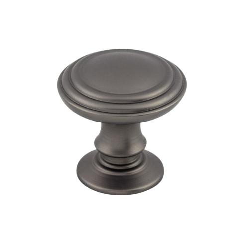Reeded Knob ( Zinc Alloy | Ash Gray - Chareau Collection ) | Manufactured Globally