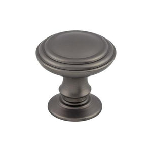 Reeded Knob ( Zinc Alloy | Ash Gray - Chareau Collection ) | Manufactured Globally
