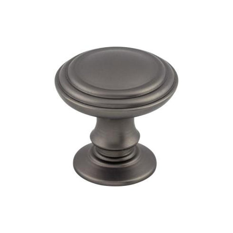 Reeded Knob ( Zinc Alloy | Ash Gray - Chareau Collection ) | Manufactured Globally