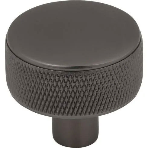 Burnham Round Knob ( Steel | Ash Gray - Garrison Collection ) | Manufactured Globally