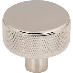 Burnham Round Knob ( Steel | Brushed Satin Nickel - Garrison Collection ) | Manufactured Globally