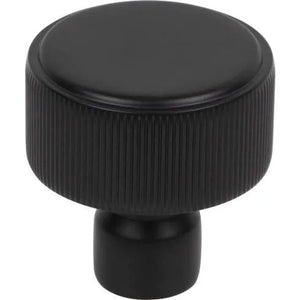 Dempsey Round Knob ( Steel | Flat Black - Garrison Collection ) | Manufactured Globally