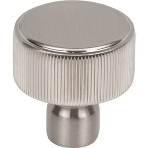 Dempsey Round Knob ( Steel | Brushed Satin Nickel - Garrison Collection ) | Manufactured Globally