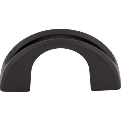 Tango U Finger Pull ( Zinc Alloy | Flat Black - Mercer Collection ) | Manufactured Globally