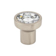 Wentworth Crystal Round Knob ( Zinc Alloy | Brushed Satin Nickel - Barrington Collection ) | Manufactured Globally