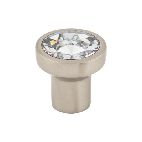 Wentworth Crystal Round Knob ( Zinc Alloy | Brushed Satin Nickel - Barrington Collection ) | Manufactured Globally