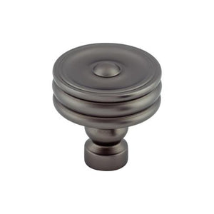 Brixton Ridged Knob ( Zinc Alloy | Ash Gray - Devon Collection ) | Manufactured Globally