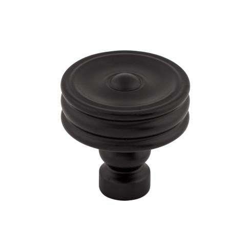 Brixton Ridged Knob ( Zinc Alloy | Flat Black - Devon Collection ) | Manufactured Globally