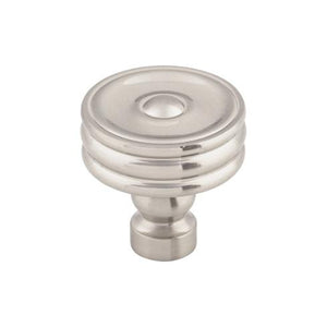 Brixton Ridged Knob ( Zinc Alloy | Brushed Satin Nickel - Devon Collection ) | Manufactured Globally