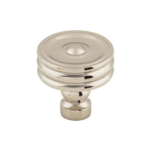 Brixton Ridged Knob ( Zinc Alloy | Polished Nickel - Devon Collection ) | Manufactured Globally