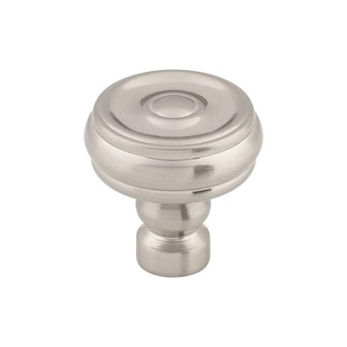 Brixton Button Knob ( Zinc Alloy | Brushed Satin Nickel - Devon Collection ) | Manufactured Globally