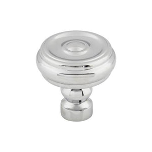 Brixton Button Knob ( Zinc Alloy | Polished Chrome - Devon Collection ) | Manufactured Globally