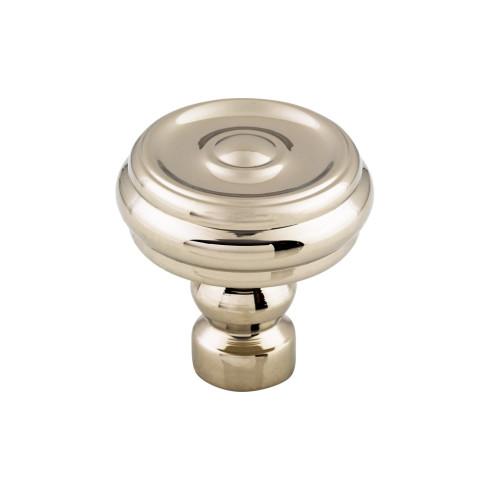 Brixton Button Knob ( Zinc Alloy | Polished Nickel - Devon Collection ) | Manufactured Globally