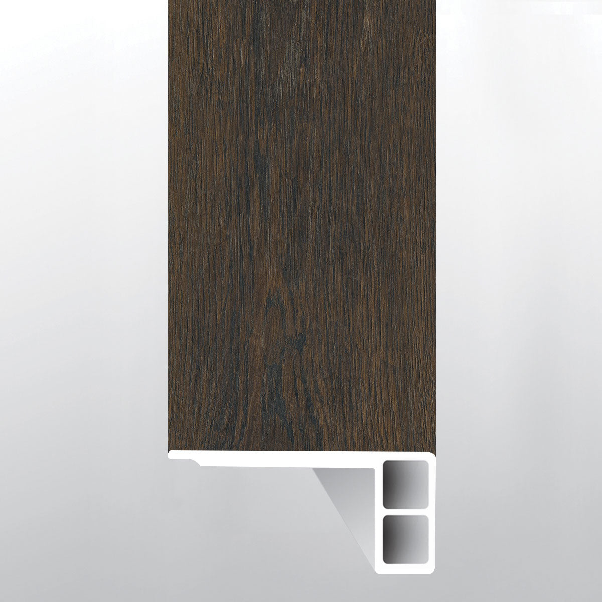 Barrell (escalera con borde suavizado [Madera • Mate • Oscuro] - LVT * moldura de vinilo de lujo) | 2 3/4" x 3/4" x 94"