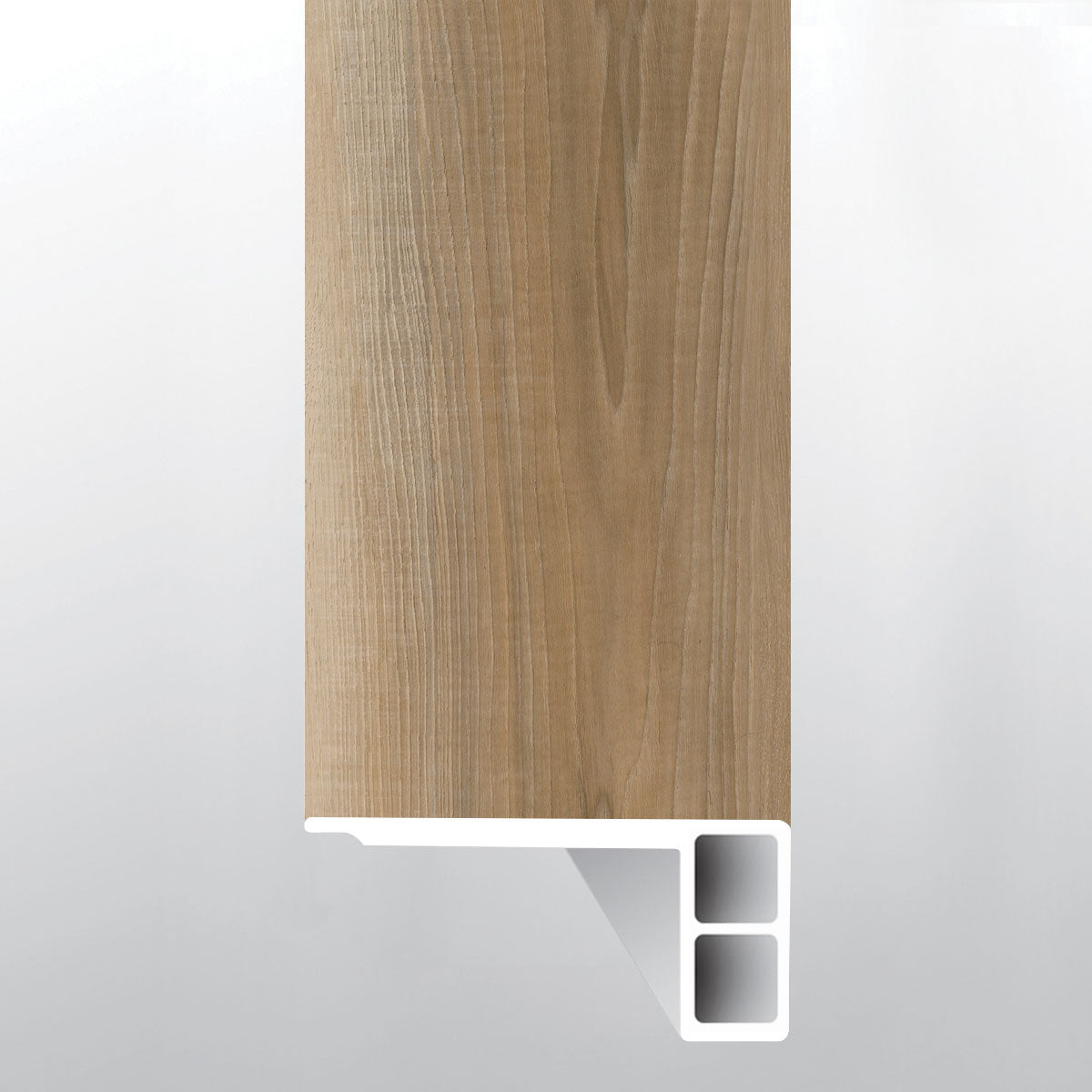 Bayhill Blonde (escalera a ras con borde suavizado [Madera • Mate • Medio] - LVT * moldura de vinilo de lujo) | 2 3/4" x 3/4" x 94"
