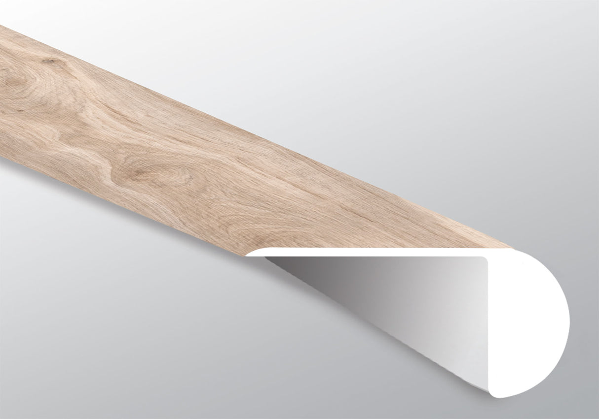 Bayhill Blonde (NARIZ DE ESCALÓN SUPERPUESTO [Madera • Mate • Medio] - LVT * MOLDURA DE VINILO DE LUJO) | 2 1/4" X 1" X 94"