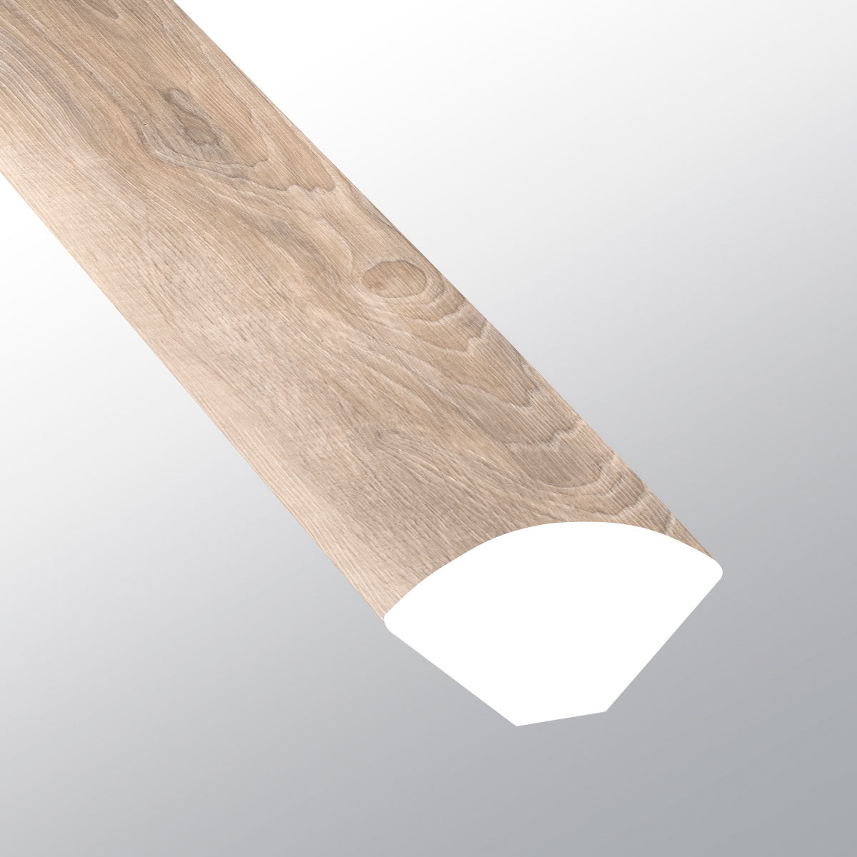 Bayhill Blonde (Cuarto de círculo [Madera • Mate • Medio] - LVT * Molduras de vinilo de lujo) | 5/8" x 3/4" x 94"