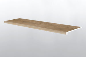 Bayhill Blonde (PELDAÑO DE ESCALERA CON BORDE SUAVIZADO [Madera • Mate • Medio] - LVT * MOLDURA DE VINILO DE LUJO) | 3,8 cm x 6,35 cm x 119,5 cm
