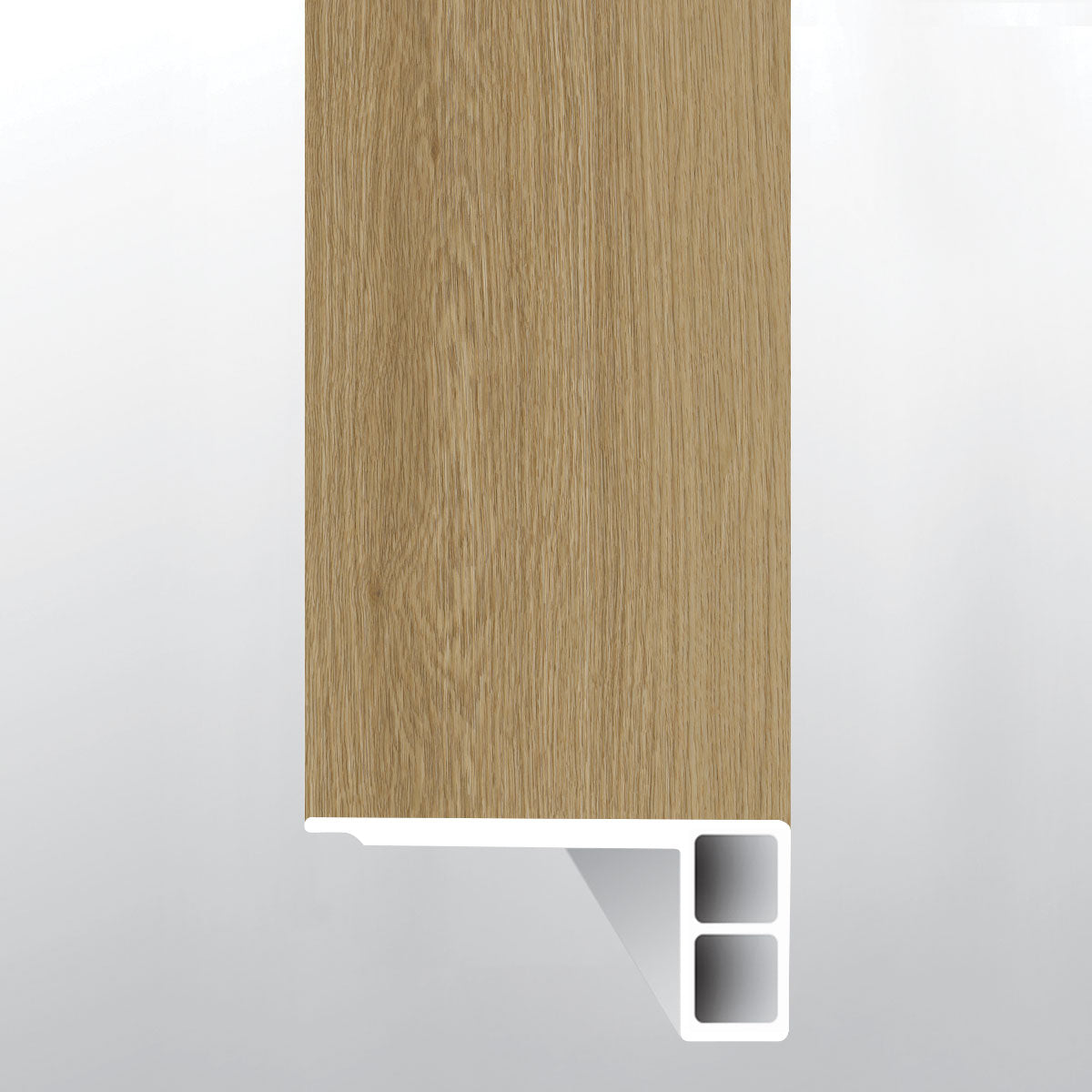 Bayside Buff (escalera con borde suavizado [Madera • Mate • Medio] - LVT * moldura de vinilo de lujo) | 2 3/4" x 3/4" x 94"