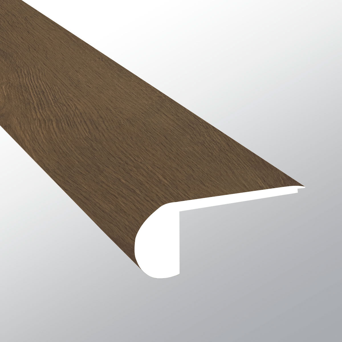 BECKLEY BRUNO (CANAL DE ESCALÓN AL RAS [Madera • Mate • Oscuro] - LVT * MOLDURA DE VINILO DE LUJO) | 6,9 cm x 1,9 cm x 243 cm