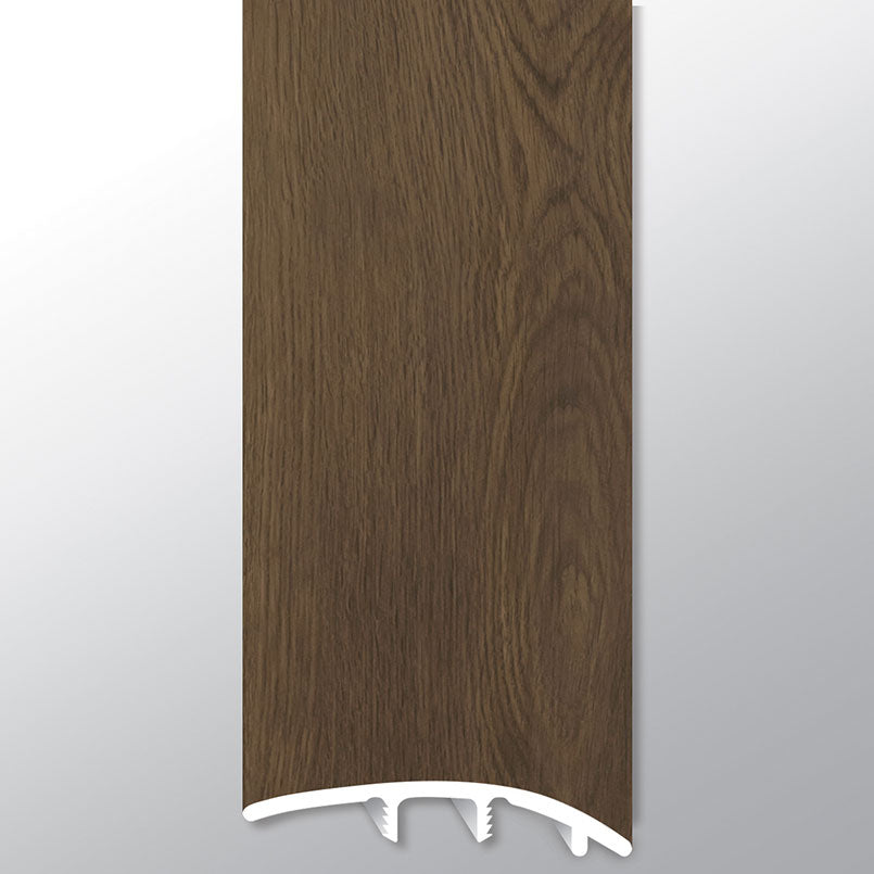 BECKLEY BRUNO (REDUCTOR [Madera • Mate • Oscuro] - LVT * MOLDURA DE VINILO DE LUJO) | 4,35 cm x 9,5 cm x 249 cm
