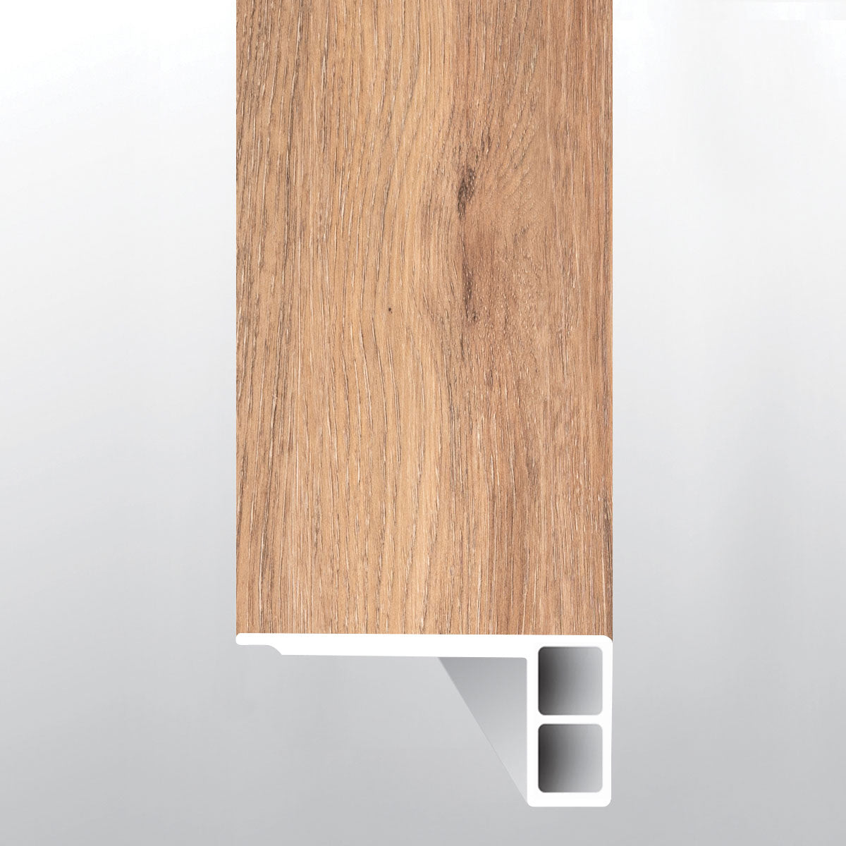 Bellamy Brooks (Escalones de borde biselado [Madera • Mate • Medio] - LVT * Molduras de vinilo de lujo) | 6,9 cm x 1,9 cm x 243 cm