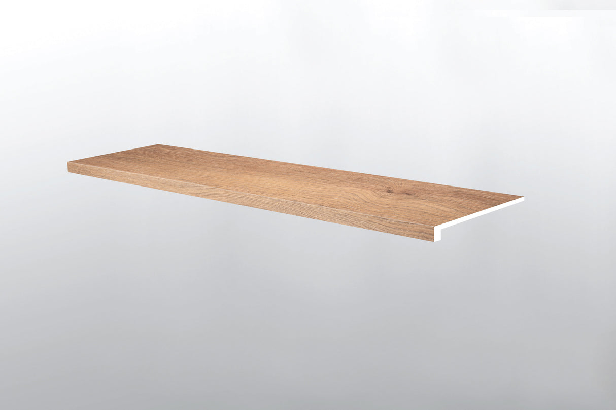 Bellamy Brooks (PELDAÑO DE ESCALERA CON BORDE SUAVIZADO [Madera • Mate • Medio] - LVT * MOLDURA DE VINILO DE LUJO) | 3,8 cm x 6,35 cm x 119,5 cm
