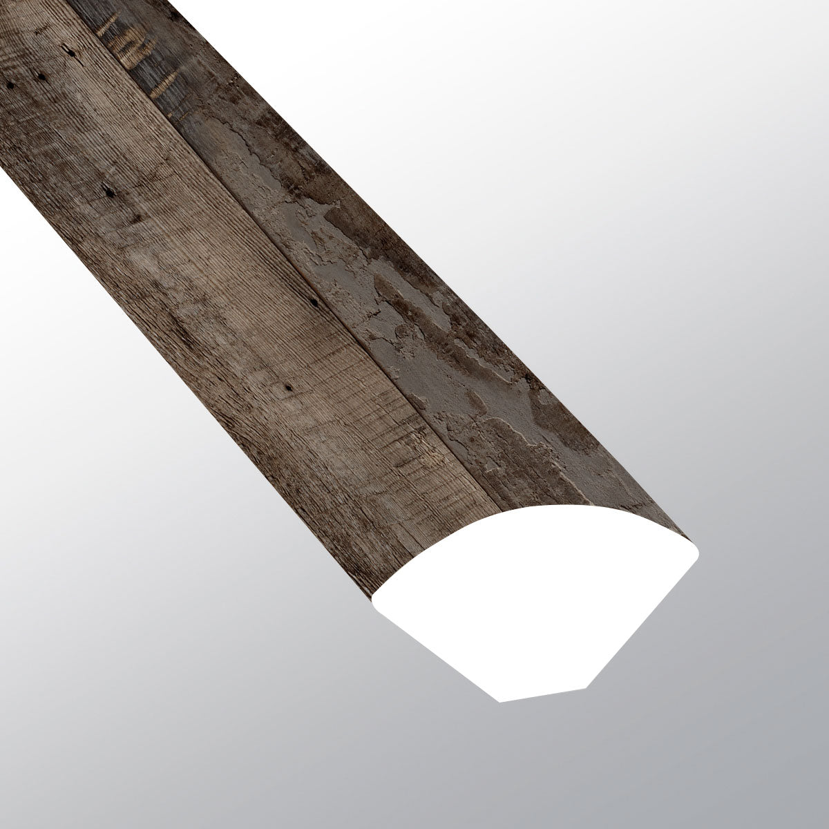 Bembridge (Cuarto de círculo [Madera • Mate • Oscuro] - LVT * Molduras de vinilo de lujo) | 1,6 x 1,9 x 243 cm