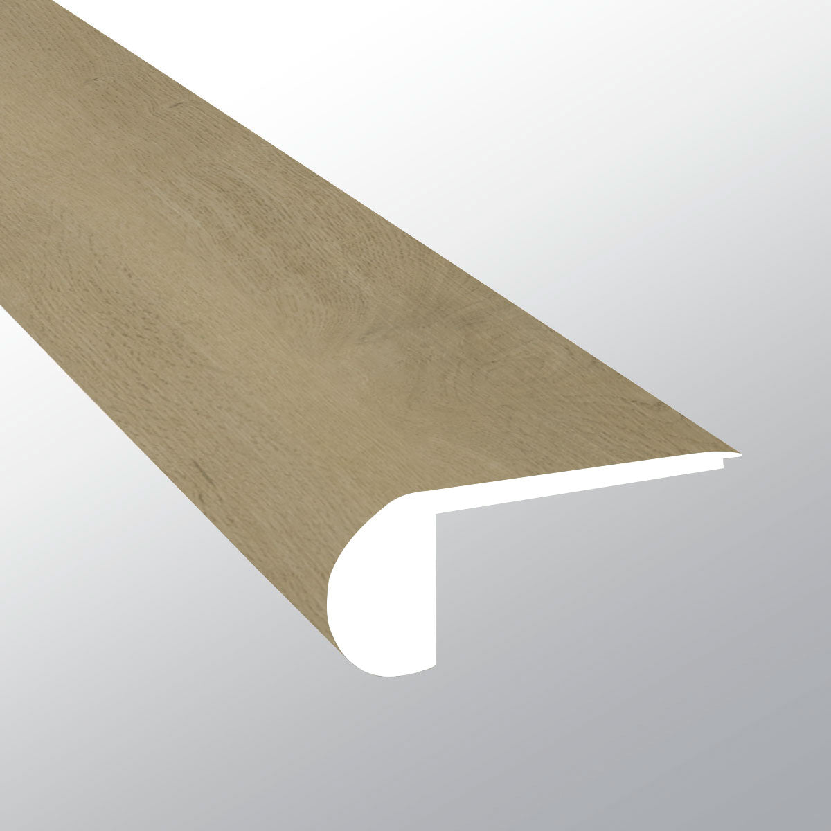 BENTON BLONDE (NARIZ DE ESCALÓN AL RAS [Madera • Mate • Medio] - LVT * MOLDURA DE VINILO DE LUJO) | 6,9 cm x 1,9 cm x 243 cm
