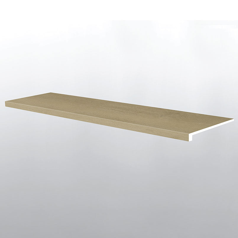 BENTON BLONDE ( STAIR TREAD EASED EDGE [ Wood • Matte • Medium ] - LVT * LUXURY VINYL TRIM ) | 1 1/2" X 1/4" X 47 1/2"