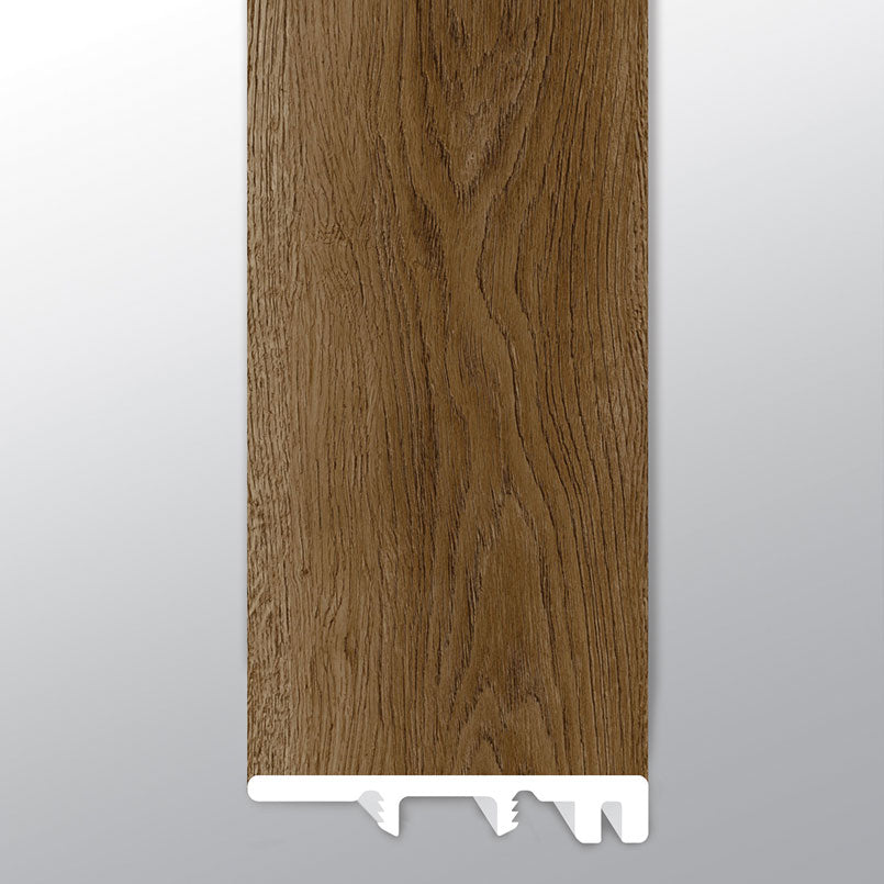 BERGEN HILLS (TAPA DE EXTREMO [Madera • Mate • Oscura] - LVT * MOLDURA DE VINILO DE LUJO) | 3,81 cm x 6,35 cm x 249,6 cm