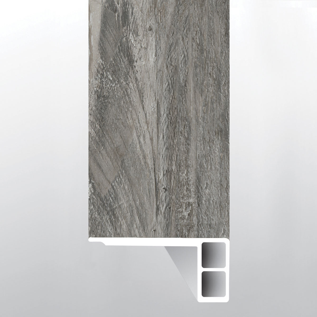 Boswell (CANAL DE ESCALÓN AL RAS CON BORDE RELAJADO [Madera • Mate • Medio] - LVT * MOLDURA DE VINILO DE LUJO) | 2 3/4" X 3/4" X 94"