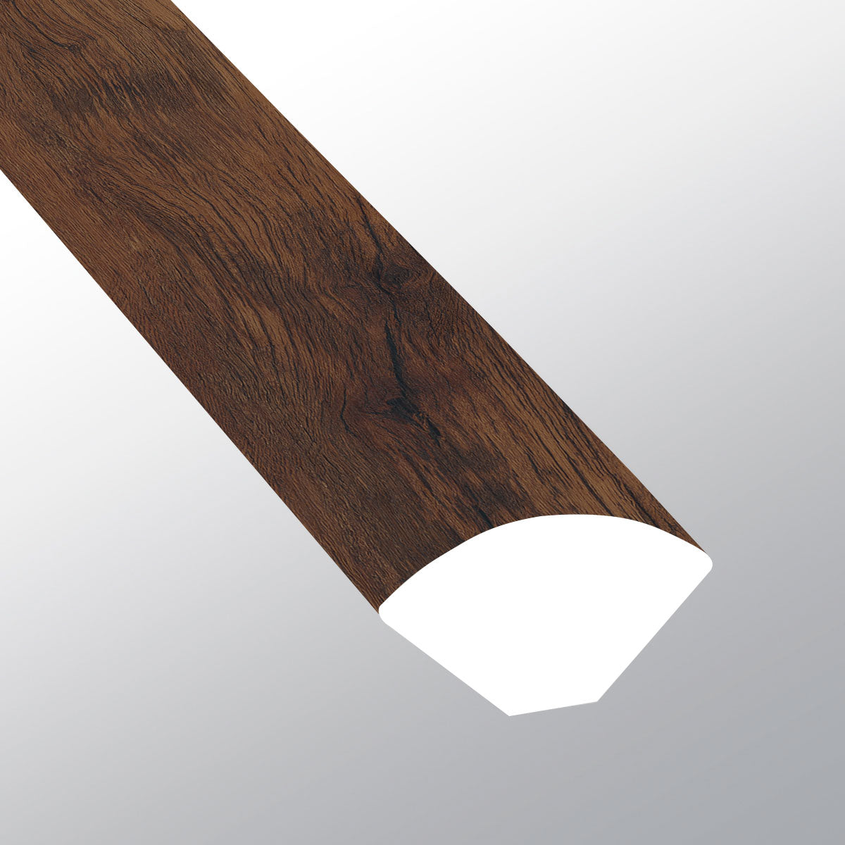 Braly (Cuarto de círculo [Madera • Mate • Oscuro] - LVT * Moldura de vinilo de lujo) | 5/8" X 3/4" X 94"