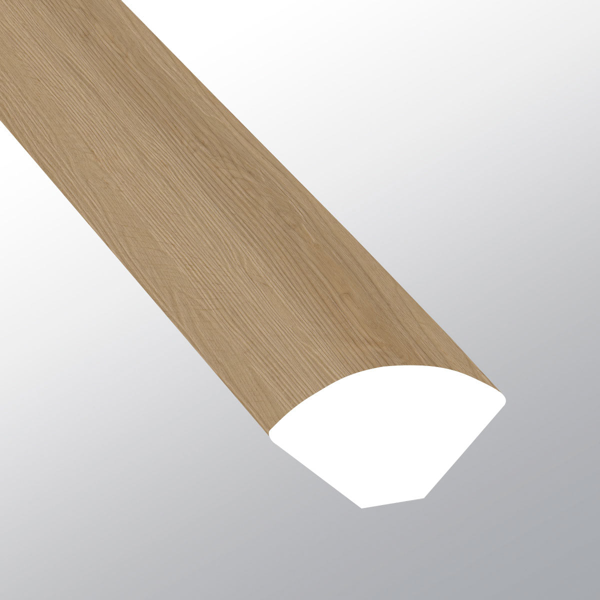 Cabaña (Cuarto de círculo [Madera • Mate • Mediano] - LVT * Molduras de vinilo de lujo) | 5/8" X 3/4" X 94"