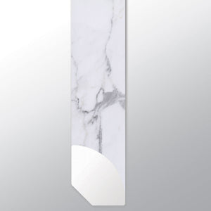 Calacatta Legend (Cuarto de círculo [Mármol • Mate • Claro] - LVT * Molduras de vinilo de lujo) | 1,6 x 1,9 x 243 cm
