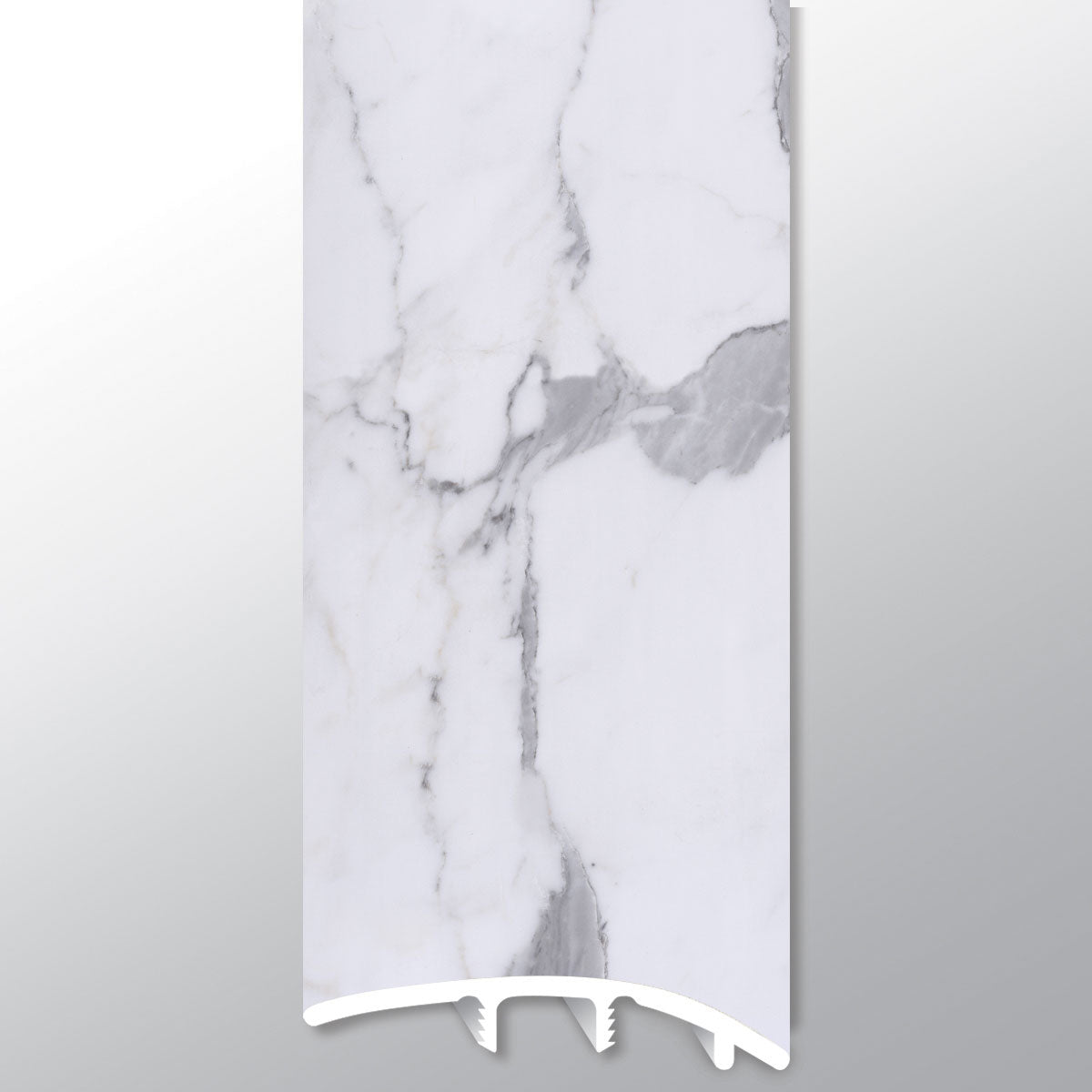 Calacatta Legend (REDUCTOR [Mármol • Mate • Claro] - LVT * MOLDURA DE VINILO DE LUJO) | 1 3/4" X 3/8" X 94"