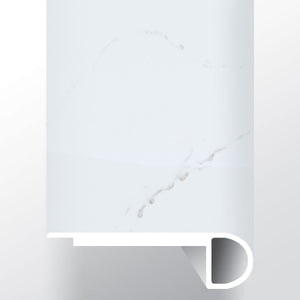 Calacatta Serra ( FLUSH STAIR NOSE [ Marble • Matte • Light ] - LVT * LUXURY VINYL TRIM ) | 2 3/4" X 3/4" X 94"