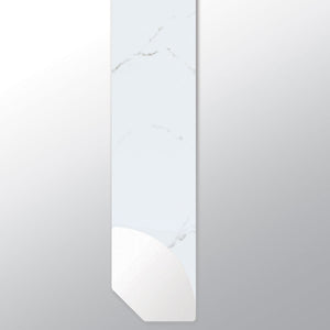 Calacatta Serra ( QUARTER ROUND [ Marble • Matte • Light ] - LVT * LUXURY VINYL TRIM ) | 5/8" X 3/4" X 94"