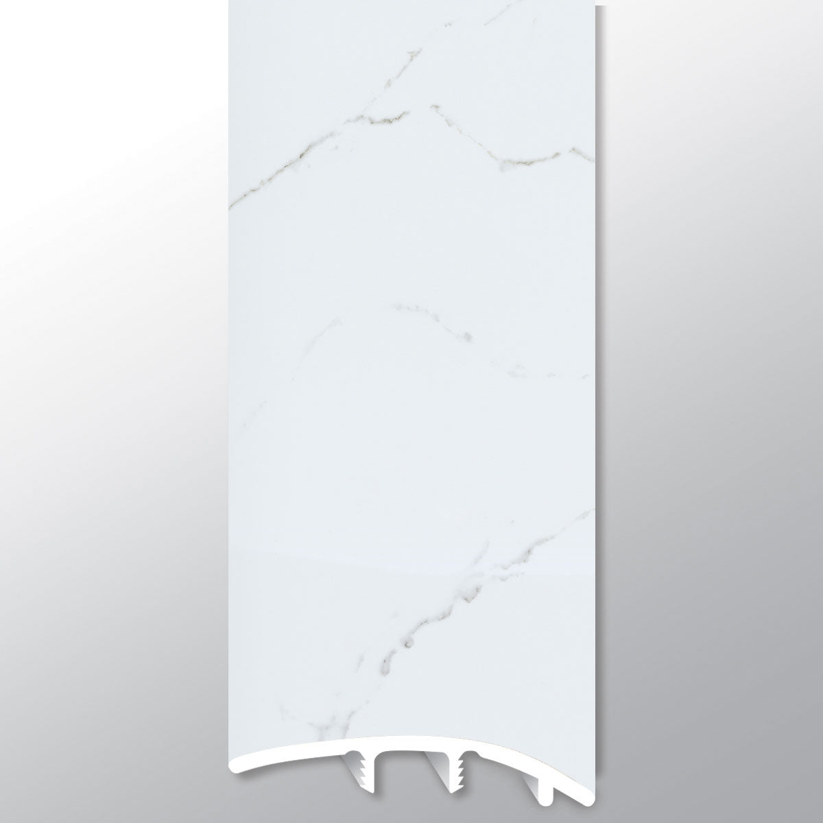 Calacatta Serra ( REDUCER [ Marble • Matte • Light ] - LVT * LUXURY VINYL TRIM ) | 1 3/4" X 3/8" X 94"