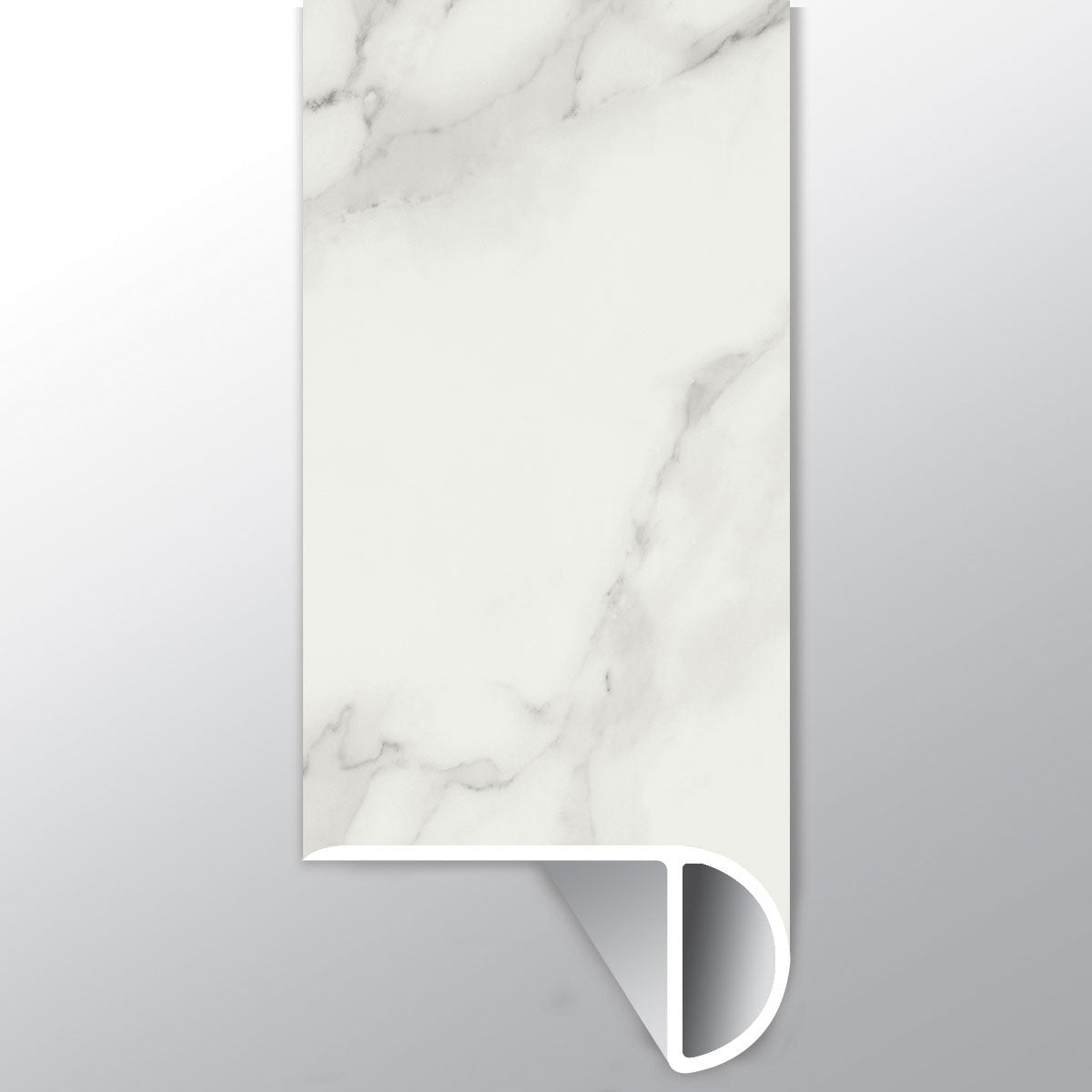Calacatta Venosa Gold (NARIZ DE ESCALÓN SUPERPUESTO [Mármol • Mate • Claro] - LVT * MOLDURA DE VINILO DE LUJO) | 2 1/4" X 1" X 94"