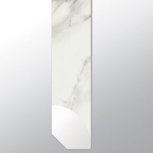 Calacatta Venosa Gold (Cuarto de círculo [Mármol • Mate • Claro] - LVT * Molduras de vinilo de lujo) | 1,6 x 1,9 x 243 cm