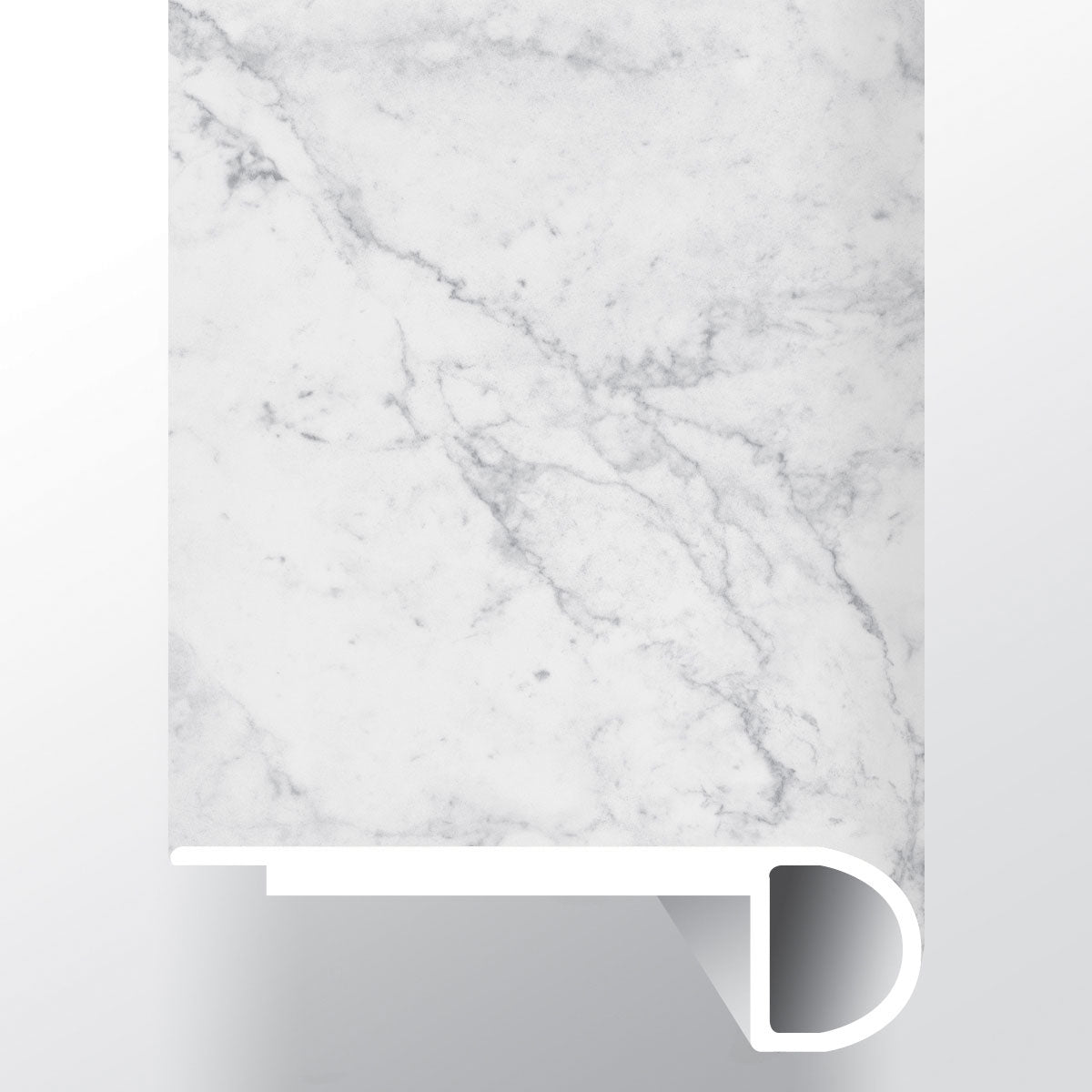 Carrara Avell (Ranura de escalera empotrada [Mármol • Mate • Claro] - LVT * Molduras de vinilo de lujo) | 2 3/4" x 3/4" x 94"